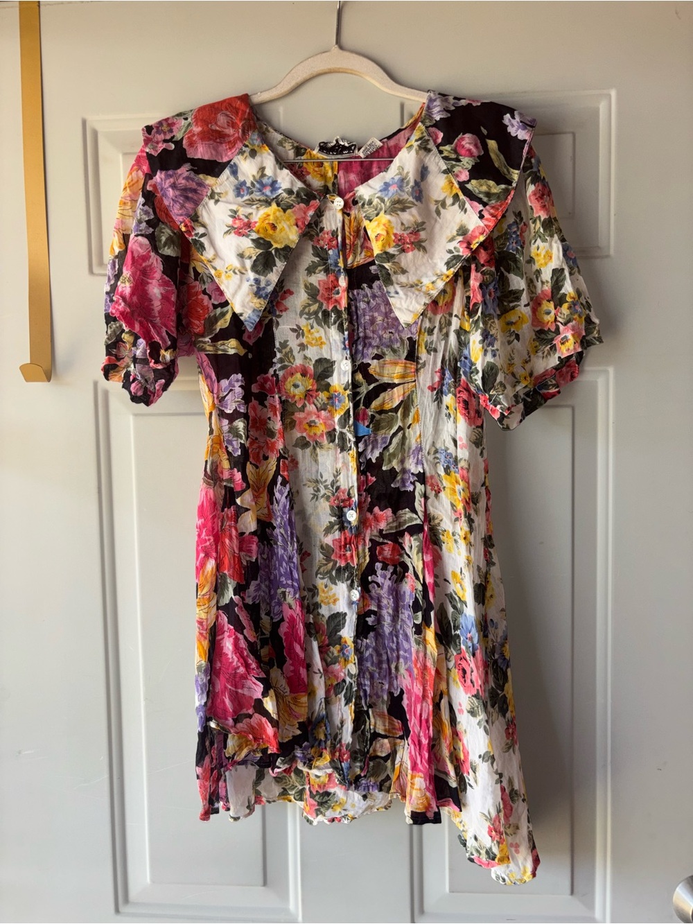 Speed limit MPH vintage 90’s romantic floral top size S *Flaw*
